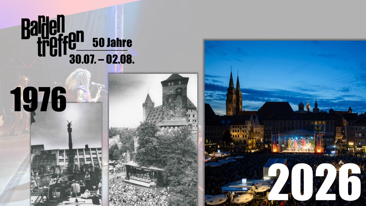 historische und aktuelle Fotos des Bardentreffens